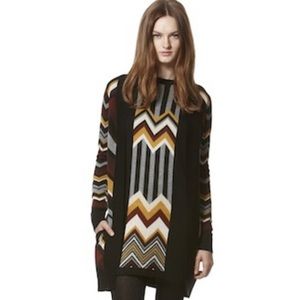 Missoni for Target. Patchwork Knit Open Cardigan Sweater Brown